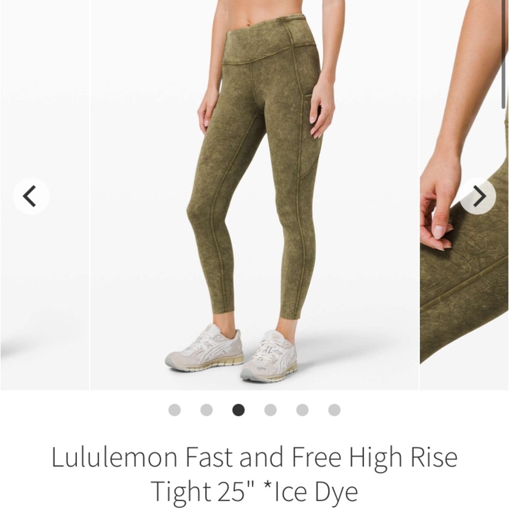Lululemon fast and free legging ice dye 4